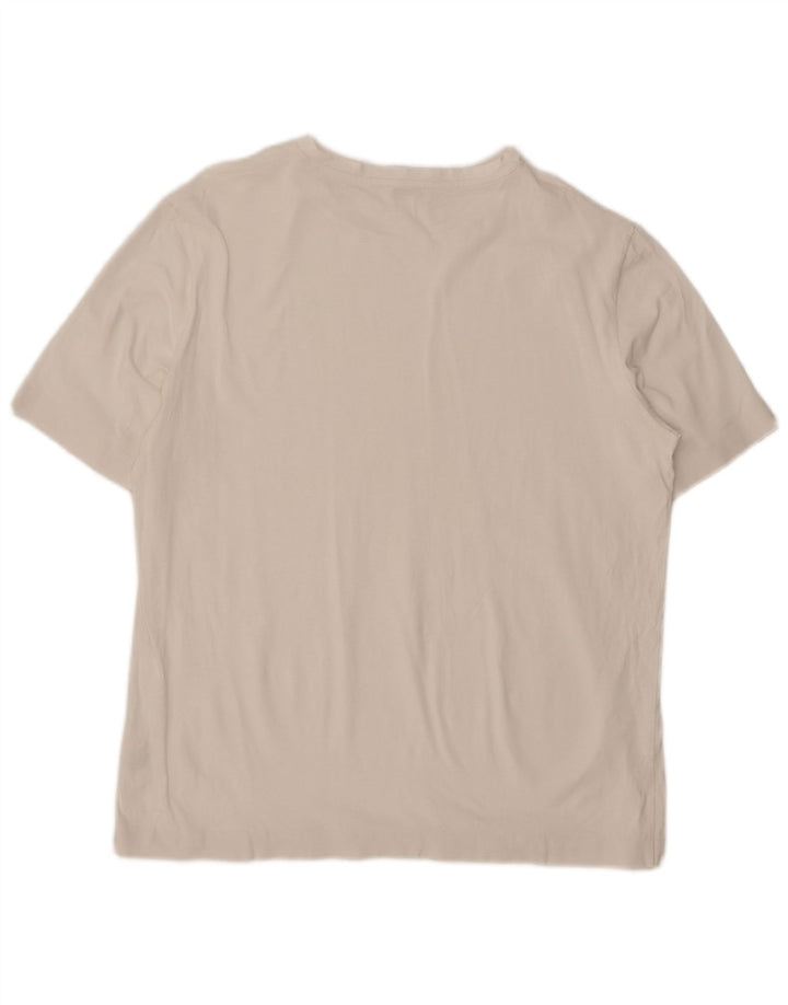 COS Herren-T-Shirt-Oberteil, groß, aus weißer Baumwolle