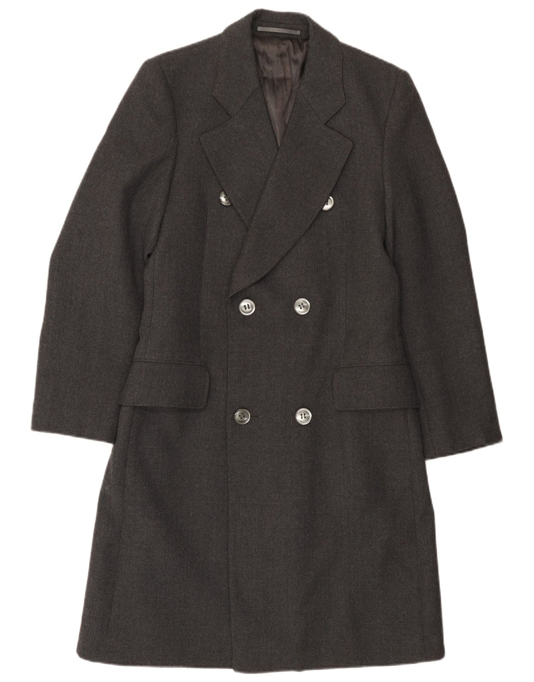 Vintage Damen Mantel UK 10 Kleine graue Wolle