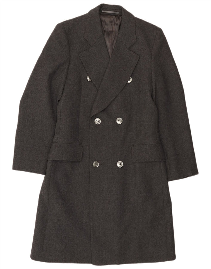 Vintage Damen Mantel UK 10 Kleine graue Wolle