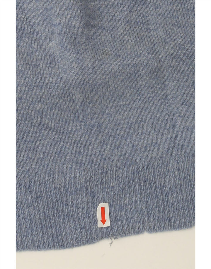 Marks & Spencer Herren Blue Harbour Pullover mit V-Ausschnitt Mittelblau