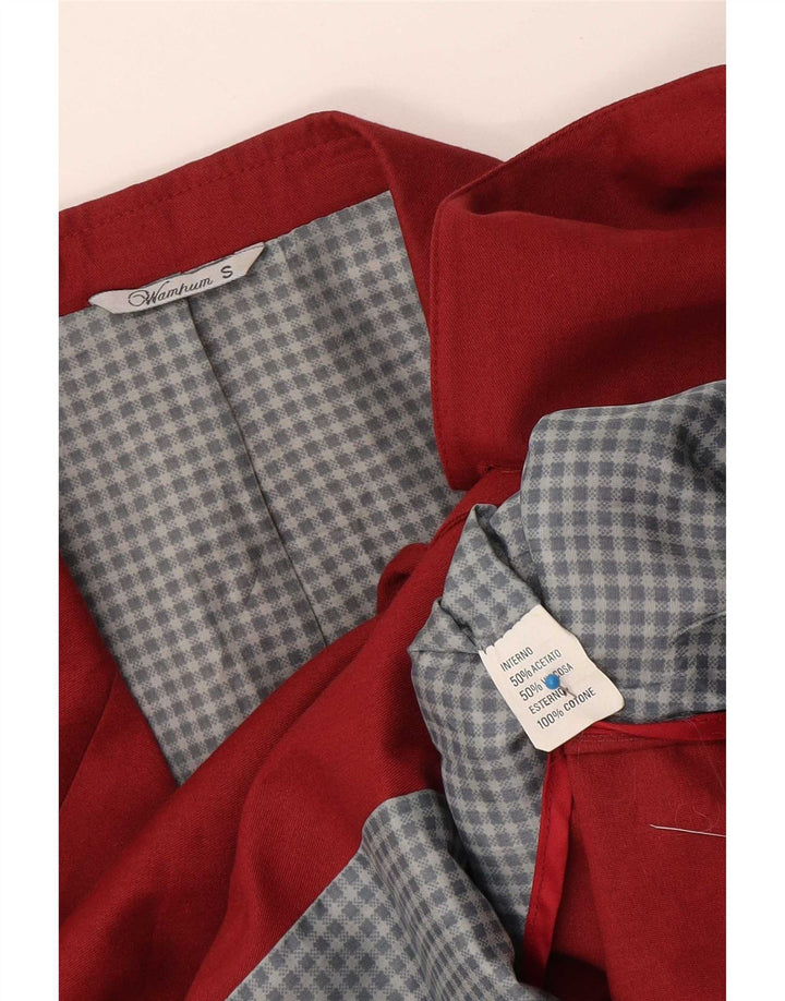 Wampum Herren-Blazer mit 2 Knöpfen, UK 36, Größe S, Rot, Baumwolle