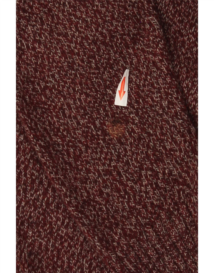 Barbour Herren-Pullover mit Rundhalsausschnitt, mittlere burgunderrote Wolle