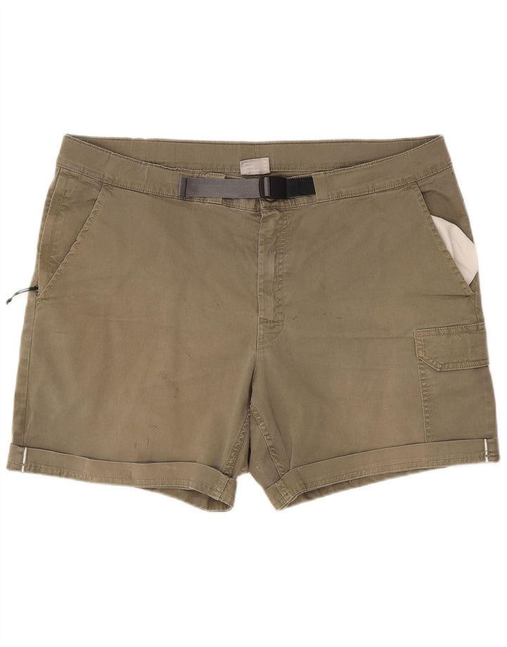 Columbia Herren Active Cargo Shorts W38 XL Khaki Baumwolle