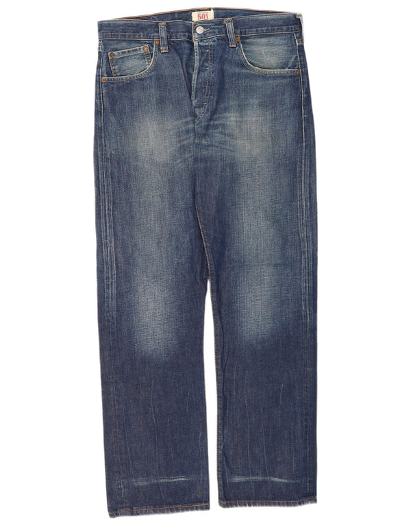 Levi's Herren 501 Straight Jeans W34 L32 Blaue Baumwolle