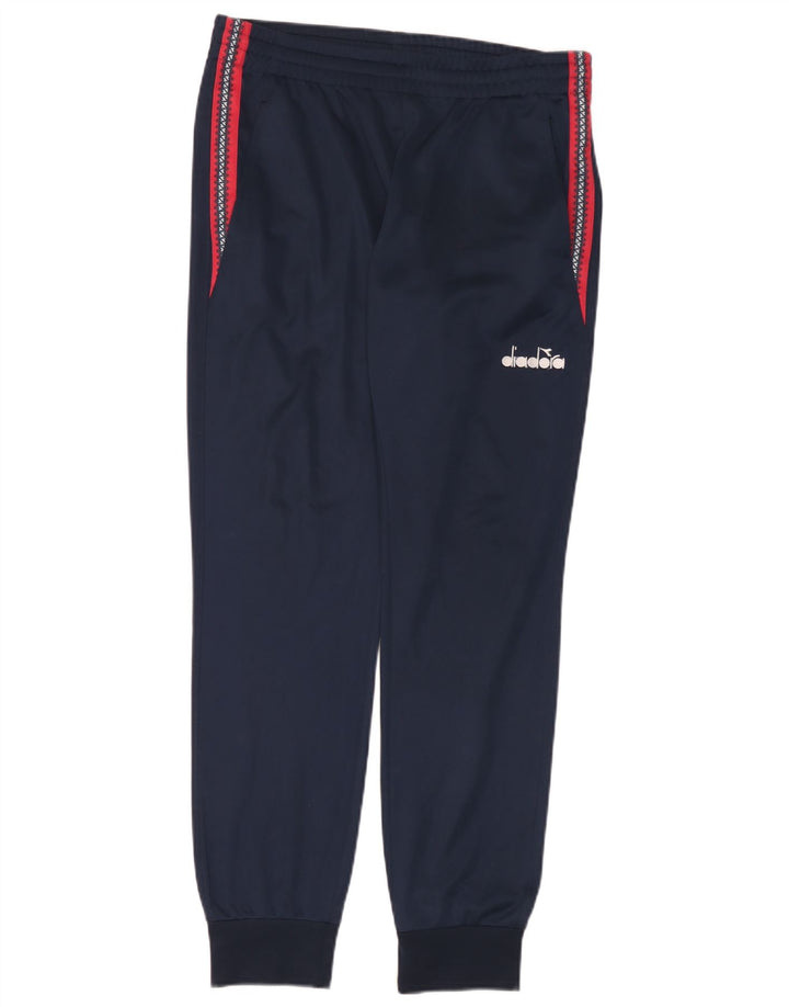 Diadora Herren-Trainingshose, Jogginghose, mittleres Marineblau, Farbblock