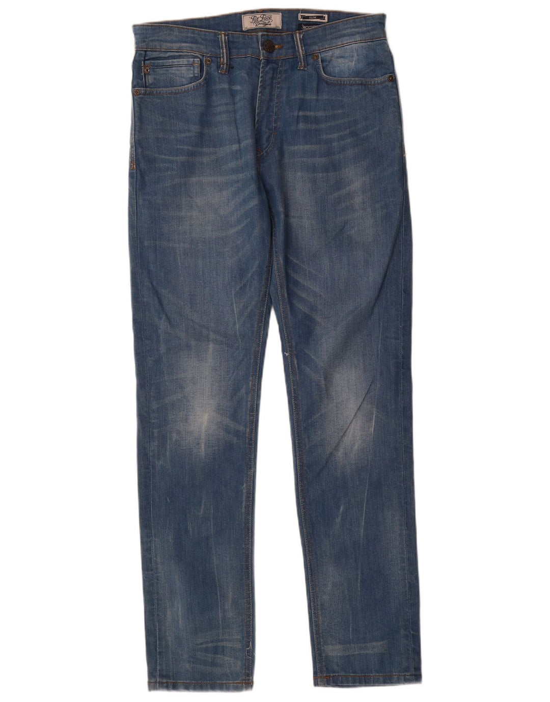 Fat Face Herren Slim Jeans W32 L32 Blaue Baumwolle