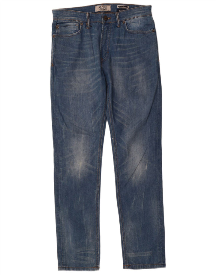Fat Face Herren Slim Jeans W32 L32 Blaue Baumwolle
