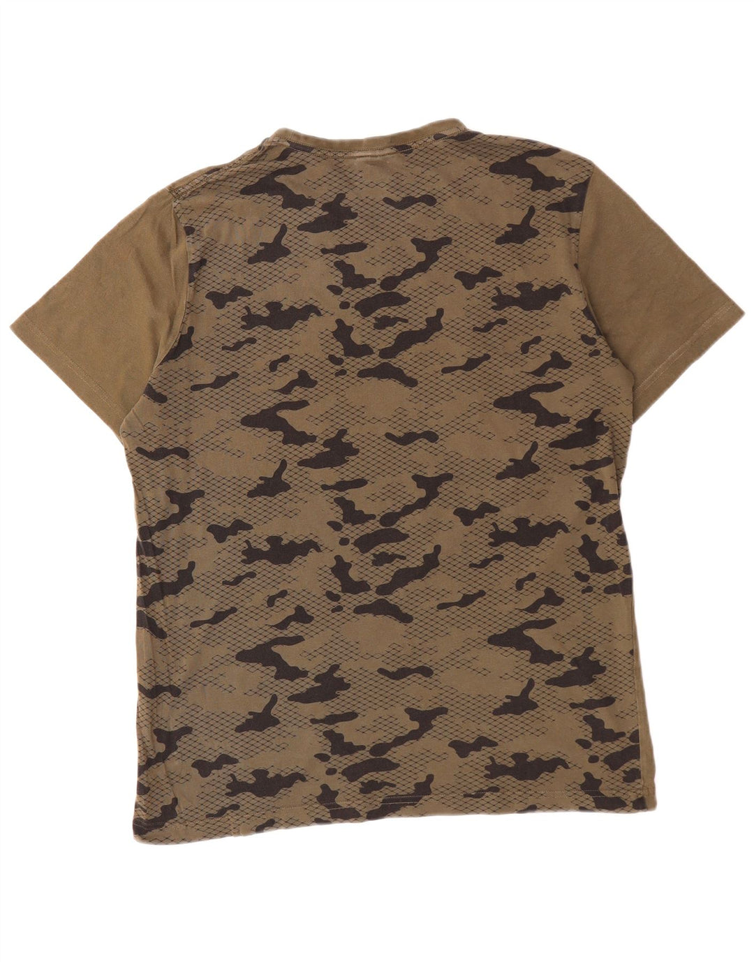 PUMA Herren Grafik T-Shirt Top Large Khaki Camouflage Baumwolle