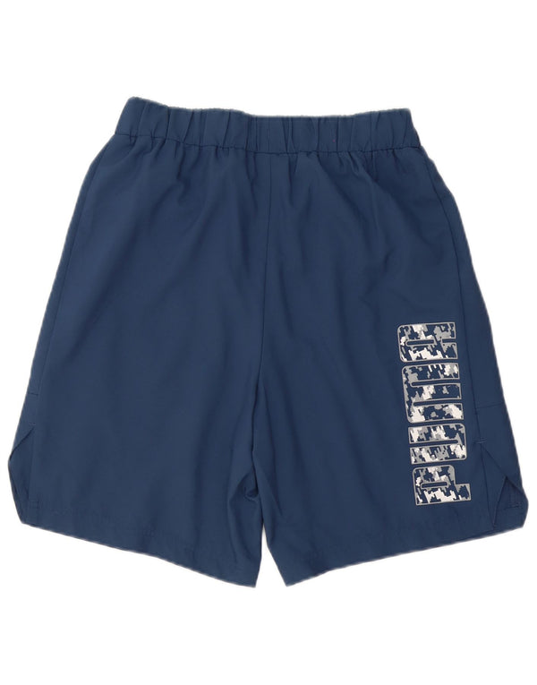 Puma Herren Graphic Sport Shorts Small Marineblau Polyester