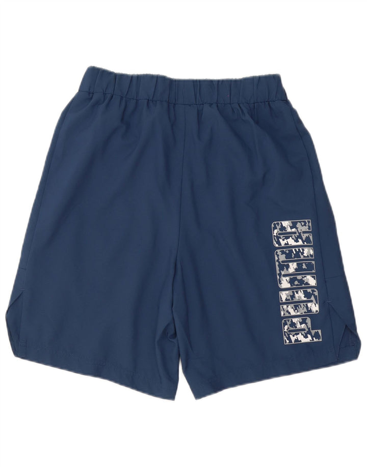 Puma Herren Graphic Sport Shorts Small Marineblau Polyester