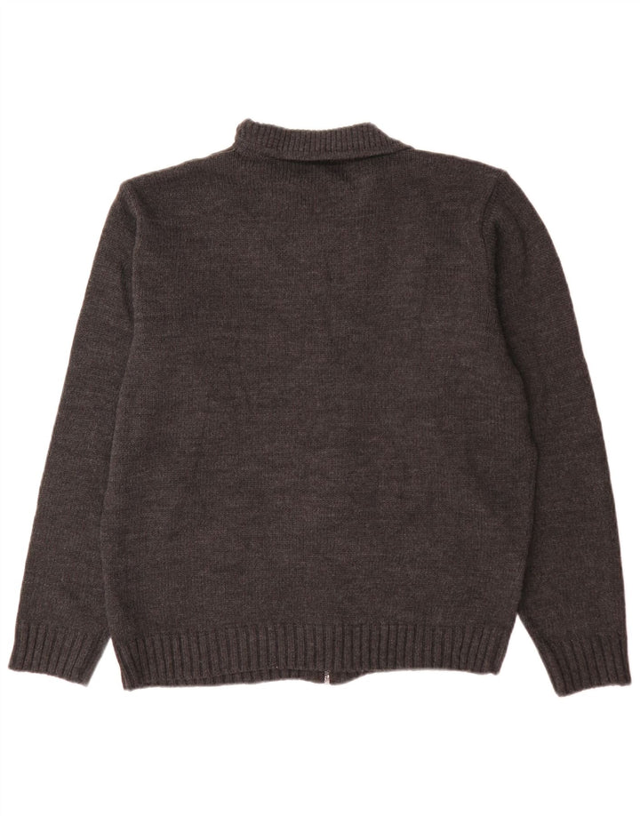 Marks & Spencer Herren-Cardigan mit normaler Passform, großes graues Acryl