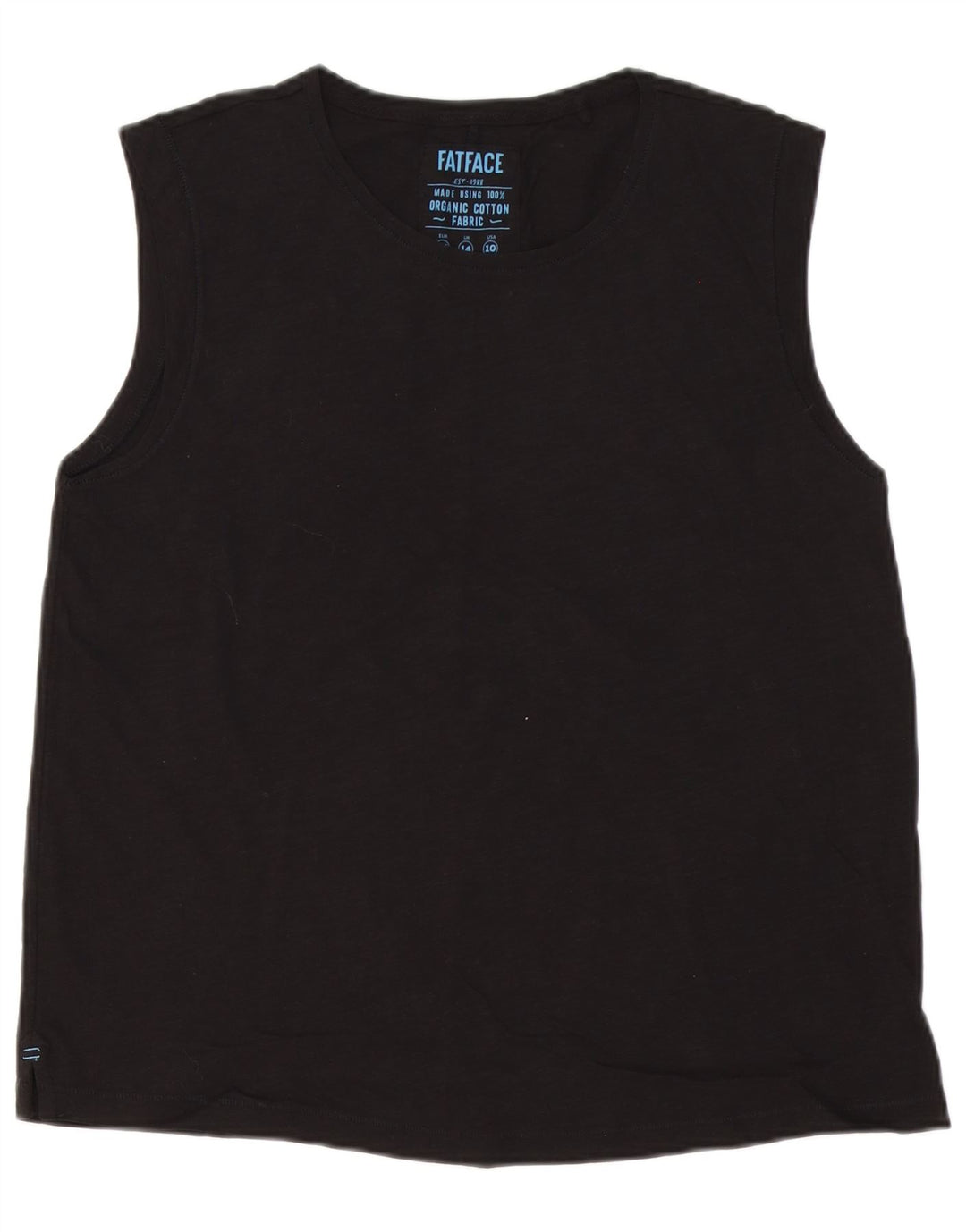 Fat Face Damen-Trägershirt, UK-Größe 44, Größe L, Schwarz, Baumwolle