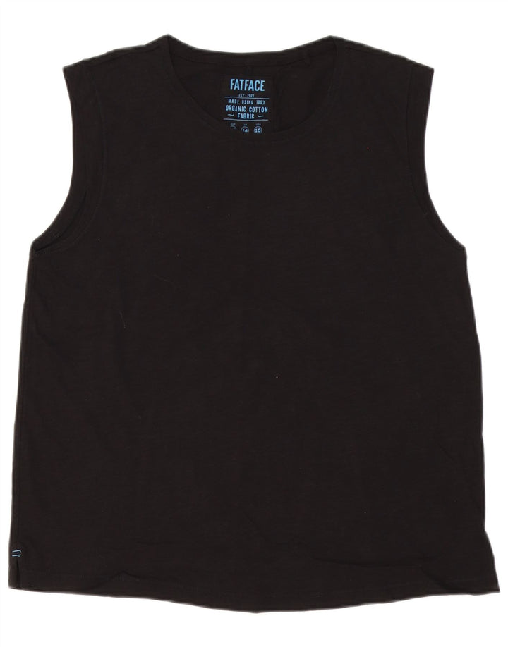 Fat Face Damen-Trägershirt, UK-Größe 44, Größe L, Schwarz, Baumwolle
