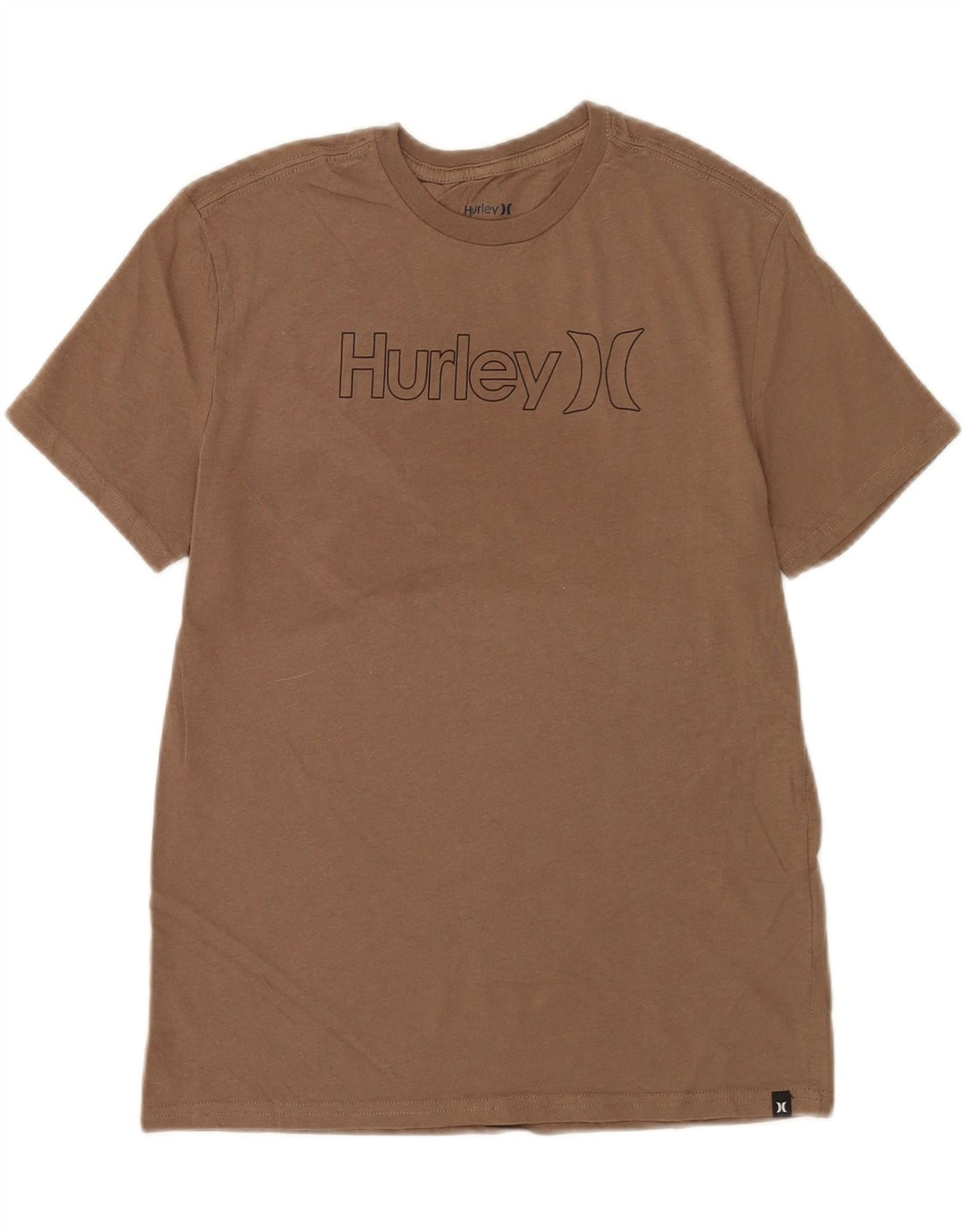 Hurley Herren Grafik-T-Shirt-Oberteil aus mittelbrauner Baumwolle