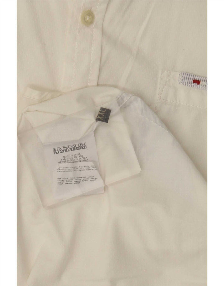Napapijri Herrenhemd 2XL Weiße Baumwolle