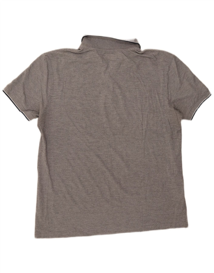 KAPPA Herren Poloshirt 2XL Grau meliert Baumwolle