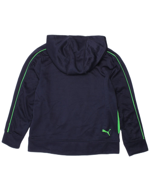 PUMA Jungen-Kapuzenpullover mit Grafik, 7–8 Jahre, Größe S, Marineblau, Polyester