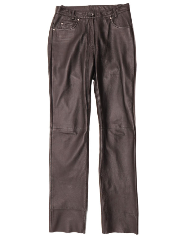H.I.S Damen Gerade Lederhose EU 38 Medium W28 L34 Schwarz