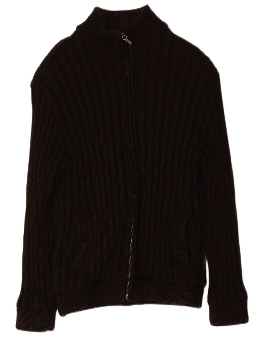 Amerigo Vespucci Herren-Cardigan mit durchgehendem Reißverschluss, Größe L, Braun