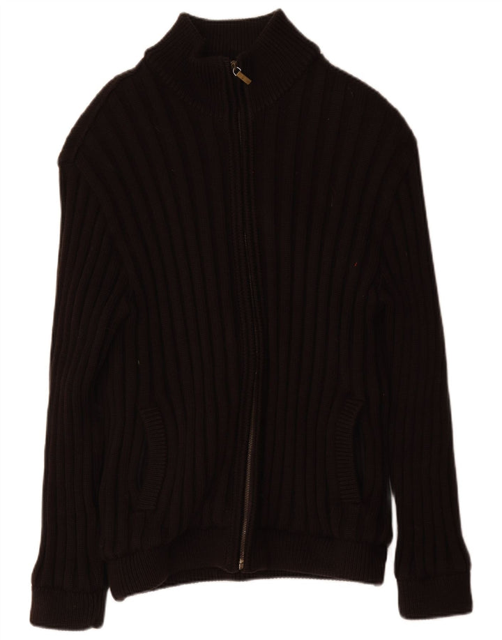 Amerigo Vespucci Herren-Cardigan mit durchgehendem Reißverschluss, Größe L, Braun