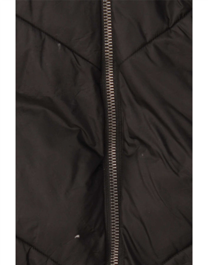 Zara Damen Kapuzenmantel, gepolstert, UK 14, Mittelschwarz, Polyester