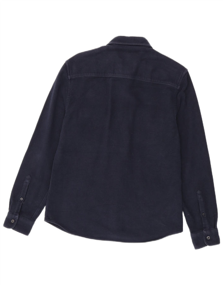 Reiss Herren-Hemd mit normaler Passform, groß, marineblau, Baumwolle