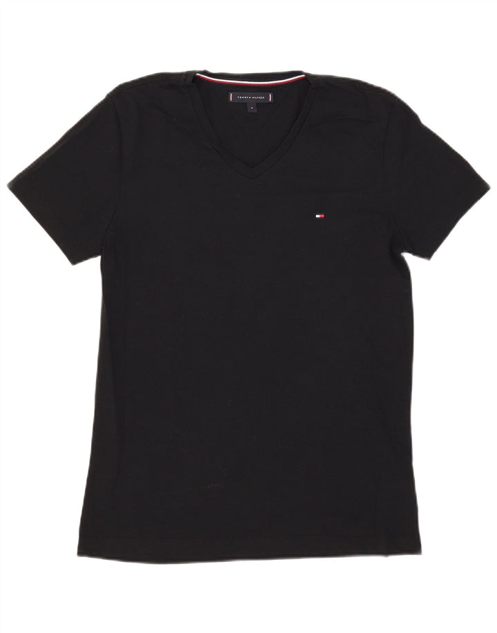 Tommy Hilfiger Herren T-Shirt Top Medium Schwarz Baumwolle