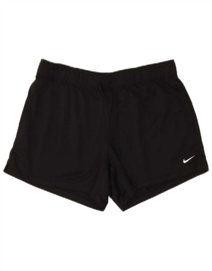 Nike Damen Dri Fit Sport Shorts UK 14 Large Schwarz Polyester