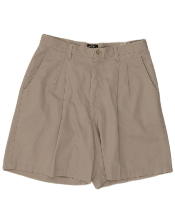 Lee Womens High Waist Pegged Casual Shorts US 14 XL W28 Beige Baumwolle