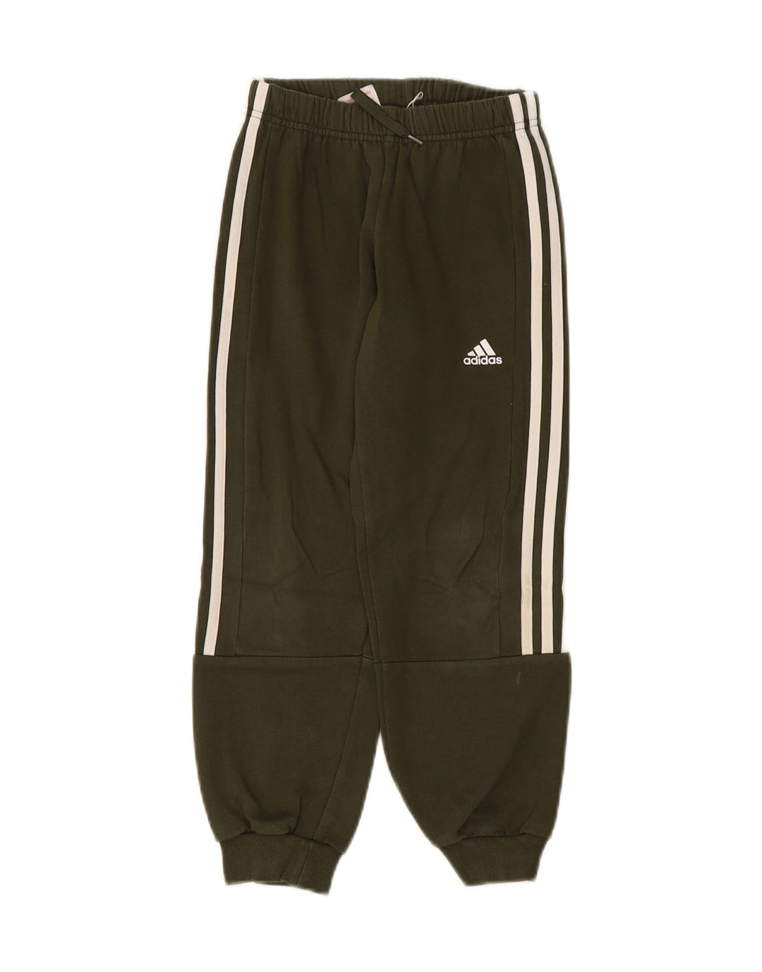 ADIDAS Boys Tracksuit Trousers Joggers 7-8 Years Khaki Vintage Adidas and Second-Hand Adidas from Messina Hembry 