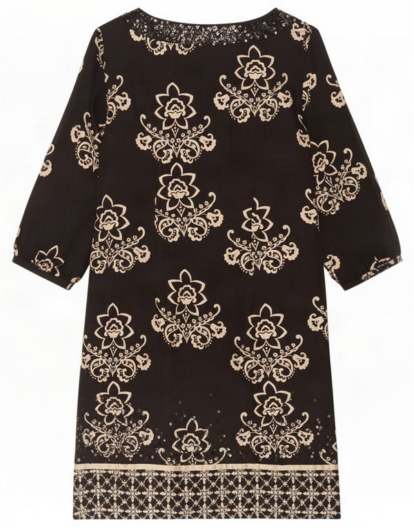 Marks & Spencer Damen Per Una Etuikleid UK 10 Small Black Floral