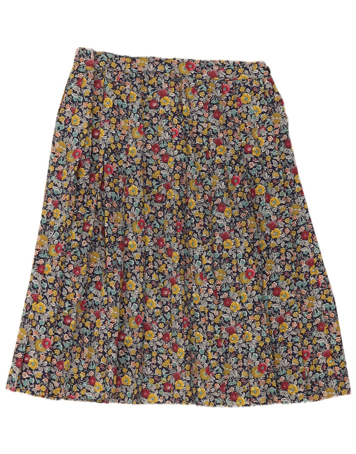 VINTAGE Damen A-Linienrock W28 Medium Mehrfarbig geblümt