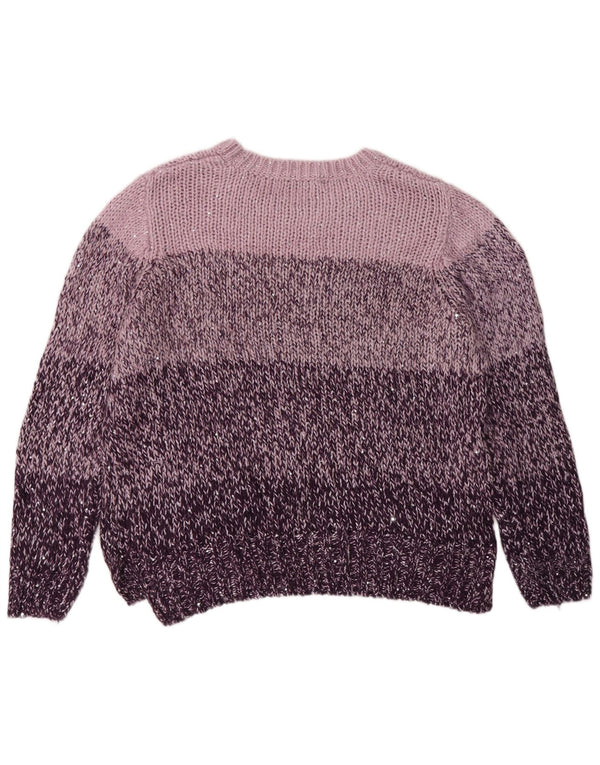 Marks & Spencer Damen-Pullover mit Rundhalsausschnitt, Gr. 20, 2XL, Rosa, Farbblock