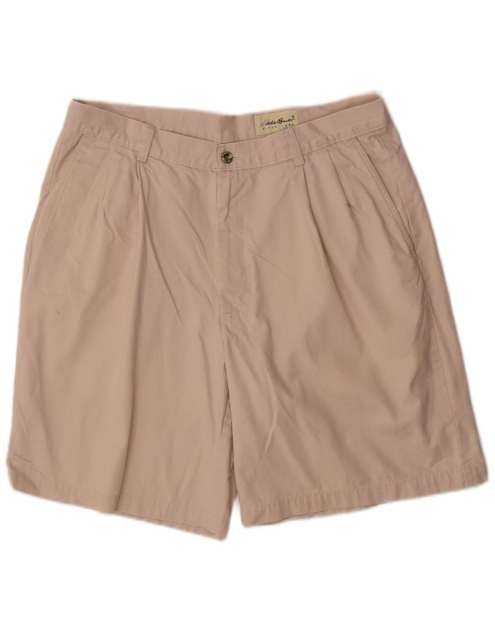 EDDIE BAUER Herren Pegged Chino Shorts W35 Large Beige Baumwolle