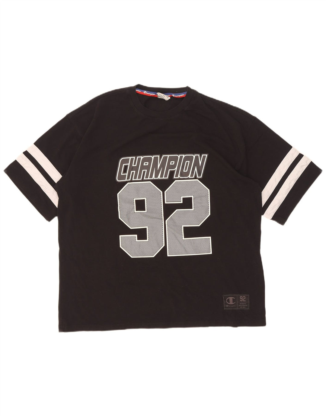 Champion Herren T-Shirt mit Grafik, mittelgroß, Schwarz