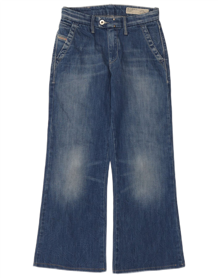 Diesel Damen Flairlegg Regular Flared Jeans W25 L27 Blaue Baumwolle