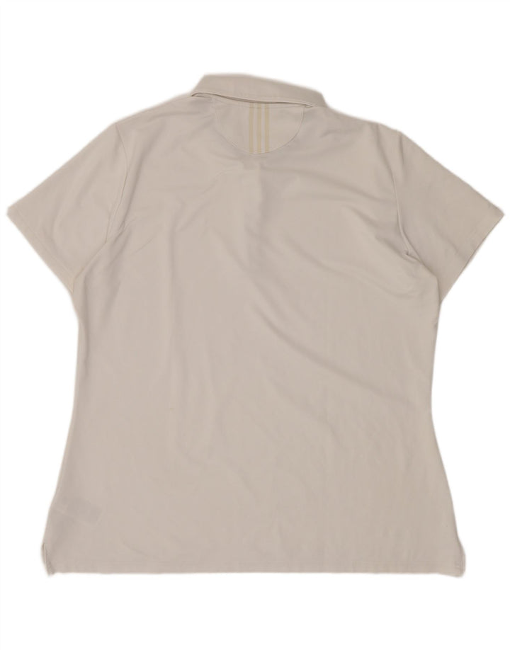 Adidas Damen Poloshirt UK 18 XL Weiß Polyester