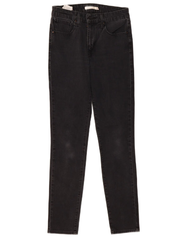 Levi's Damen 721 High Rise Skinny Jeans W28 L30 Schwarz Baumwolle