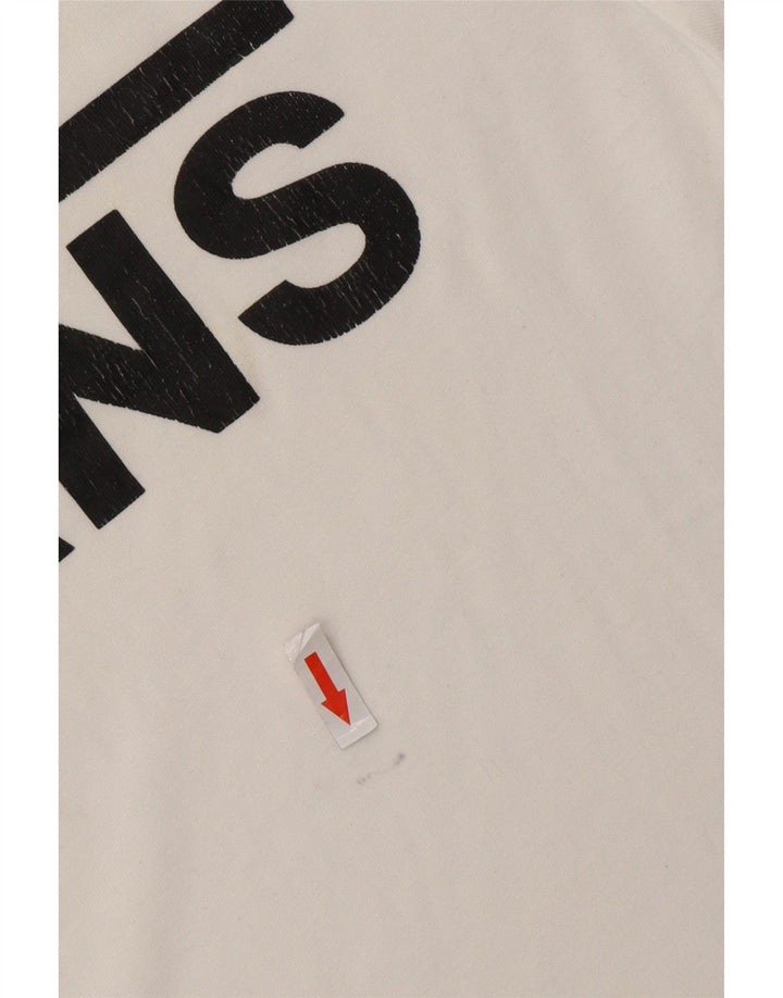 VANS Damen Grafik T-Shirt Top UK 6 XS Weiß