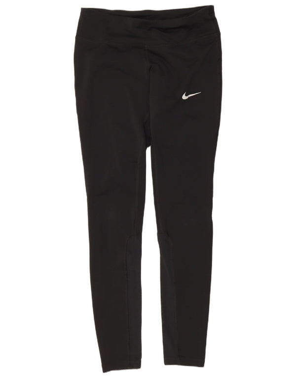 Nike Damen Dri Fit Leggings UK 10 Small Schwarz