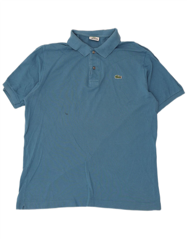 Lacoste Herren-Poloshirt, Größe 6 XL, blaue Baumwolle