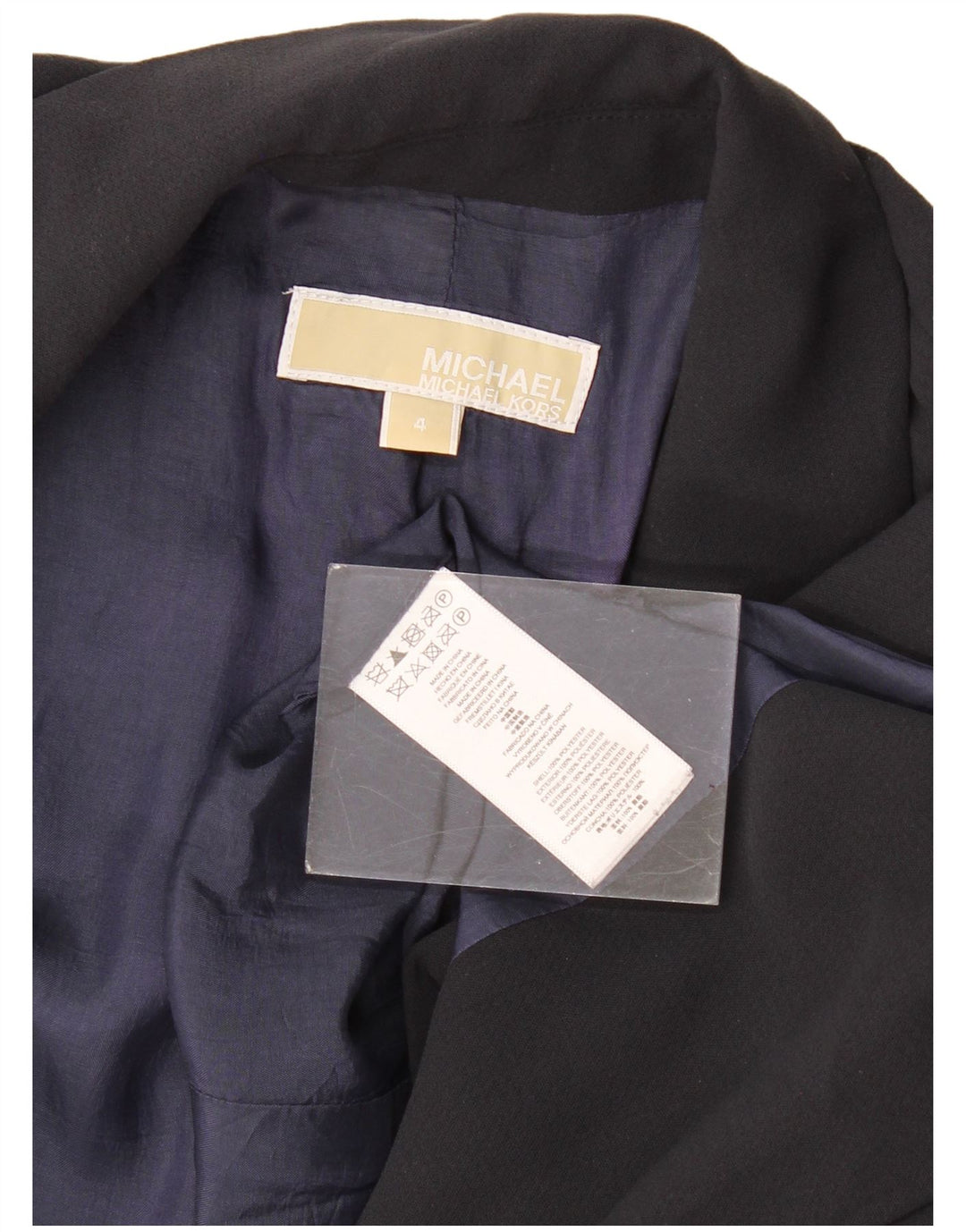 Michael Kors Damen offene Blazerjacke US 4 Small Schwarz Polyester