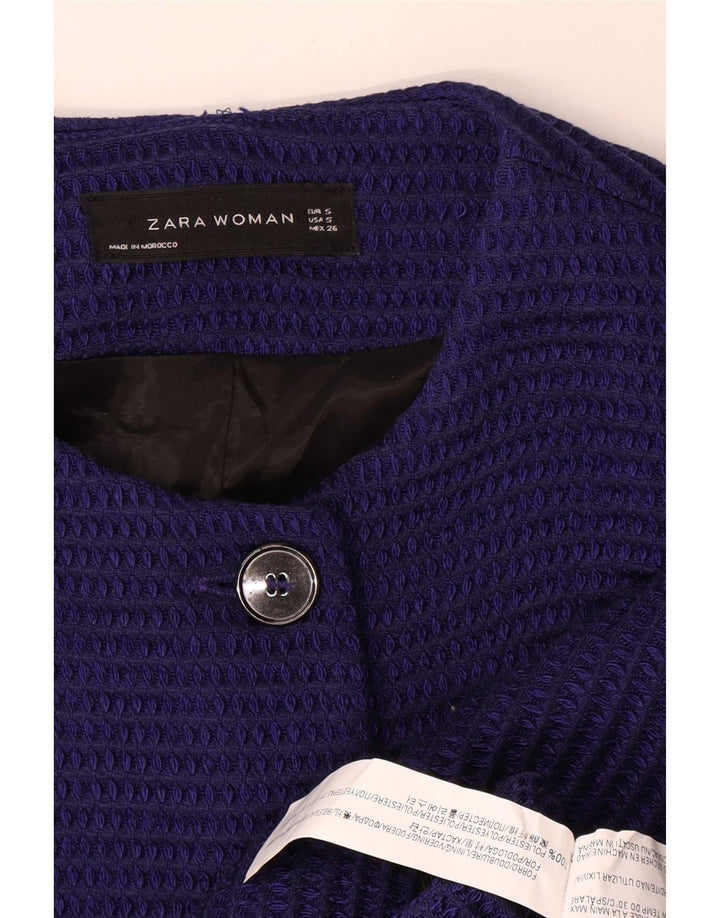 Zara Damen Mantel UK 10 Small Marineblau