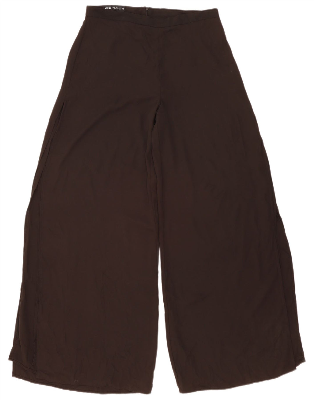 Zara Damen-Freizeithose mit weitem Bein, Größe M, W30, L31, Schwarz, Polyester