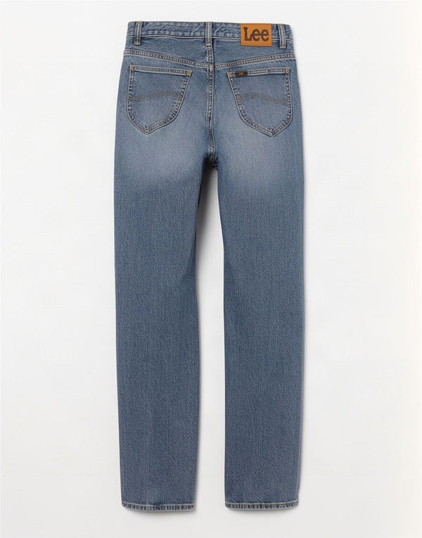 Lee Damen Rider Classic Straight Jeans W26 L30 Blaue Baumwolle