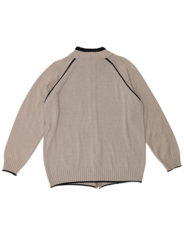 Ellesse Herren-Cardigan-Pullover XL aus grauer Baumwolle