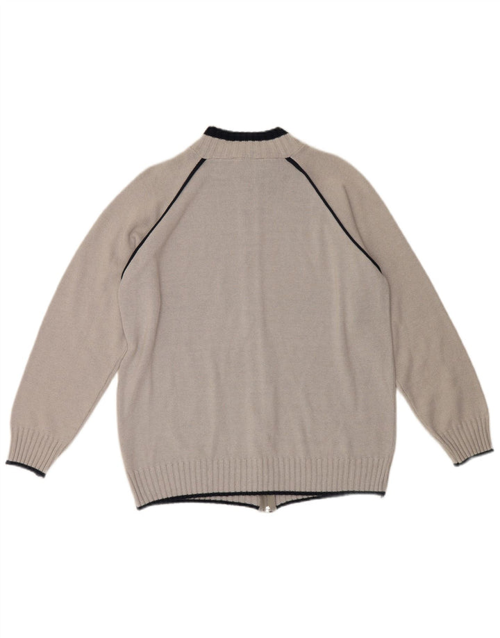 Ellesse Herren-Cardigan-Pullover XL aus grauer Baumwolle