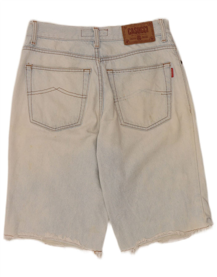 Casucci Herren-Jeansshorts mit Grafik, W30, Mittelblau