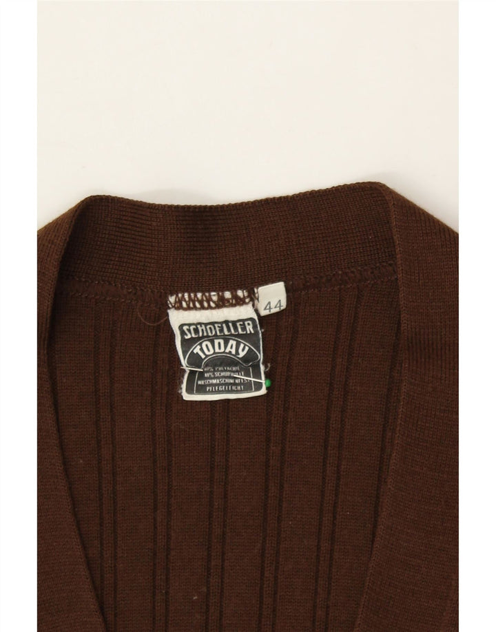 SCHOELLER TODAY Womens Cardigan Sweater IT 44 Medium Brown Polyacrylic Vintage Schoeller Today and Second-Hand Schoeller Today from Messina Hembry 