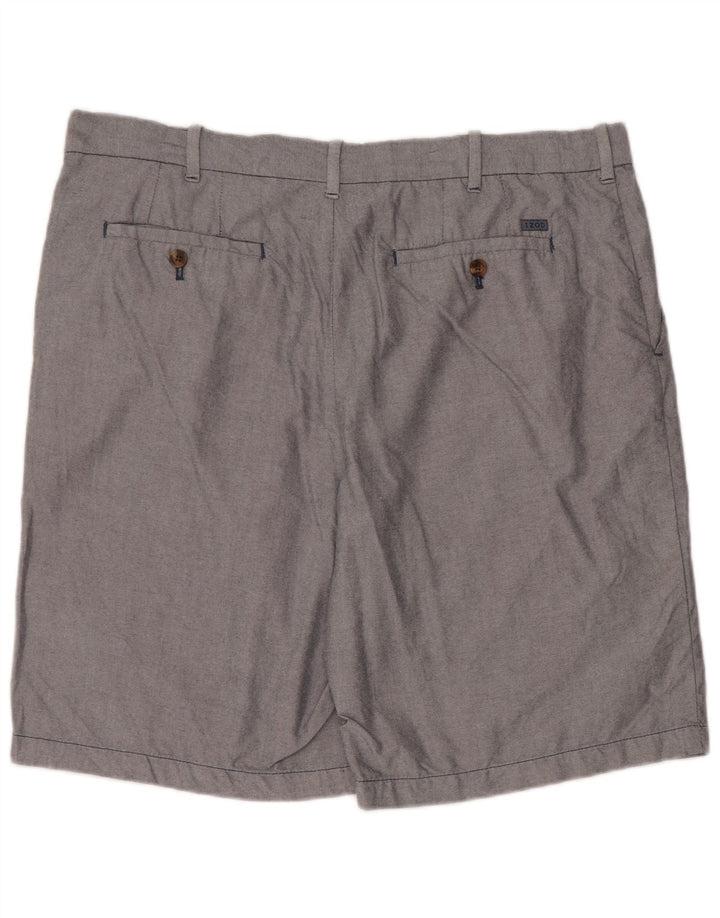 Izod Herren Chinoshorts W38 XL Grau Baumwolle